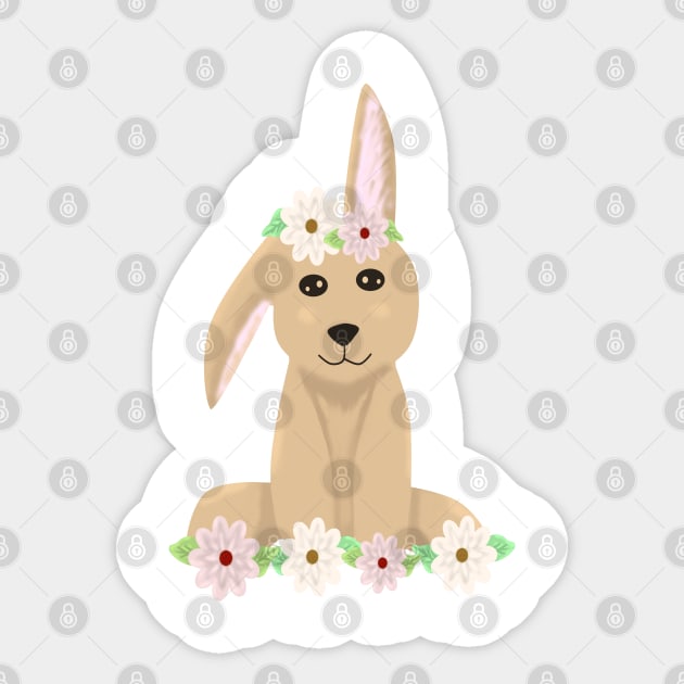 Cute bunny rabbit loaf Sticker by Antiope